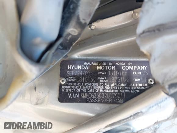 ✅ 2002 Hyundai Accent GS • VIN: KMHCG35C32U179011 • Lot: 43468979. Wystawiony na IAAI z przebiegiem 244 903 mil. Bezpłatny archiwum sprzedaży aukcyjnych z USA i szczegółowy raport historii pojazdu na DreamBid. Zdjęcie 9.