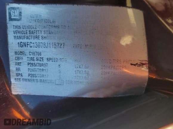 ✅ 2008 Chevrolet Tahoe 2LT • VIN: 1GNFC13078J115727 • Лот: 86291375. Опубликован ранее на Copart с пробегом 201 268 миль. Бесплатный доступ к архиву аукционных продаж из США и подробный отчёт об истории автомобиля на DreamBid. Изображение 13.