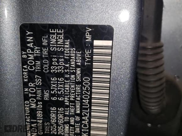 ✅ 2020 Hyundai Kona SE • VIN: KM8K1CAA2LU402500 • Лот: 47489904. Опубликован ранее на Copart с пробегом 55 726 миль. Бесплатный доступ к архиву аукционных продаж из США и подробный отчёт об истории автомобиля на DreamBid. Изображение 12.