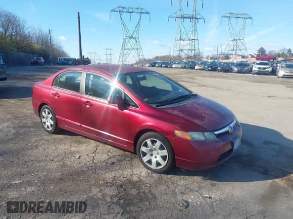 ✅ 2008 Honda Civic LX • VIN: 2HGFA16588H523887 • Lot: 43827465. Listed on IAAI with 181,952 mi. Free auction sales archive from the USA and detailed vehicle history report at DreamBid. Image 1.