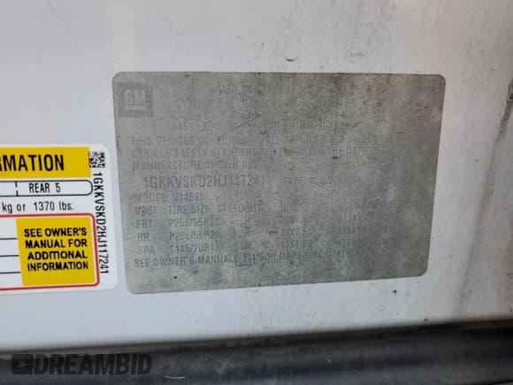 ✅ 2017 GMC Acadia Limited • VIN: 1GKKVSKD2HJ117241 • Lot: 90685155. Listed on Copart with 134,884 mi. Free auction sales archive from the USA and detailed vehicle history report at DreamBid. Image 13.