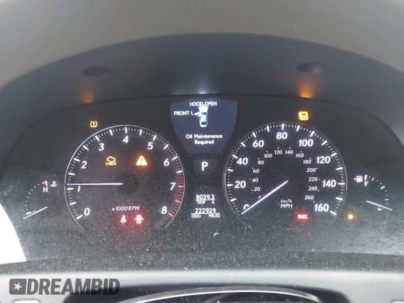 ✅ 2007 Lexus LS 460 • VIN: JTHBL46F375034710 • Lot: 43390521. Listed on IAAI with 222,929 mi. Free auction sales archive from the USA and detailed vehicle history report at DreamBid. Image 7.