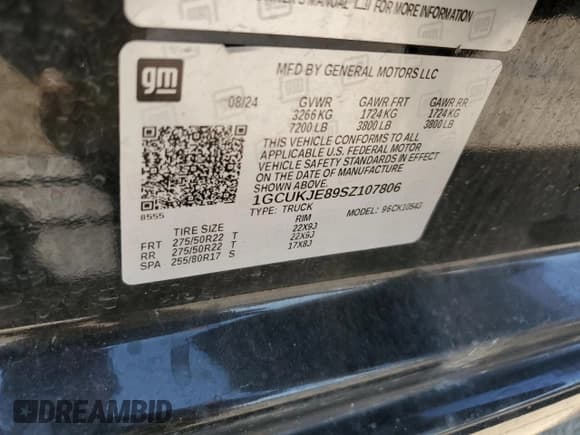 ✅ 2025 Chevrolet Silverado 1500 High Country • VIN: 1GCUKJE89SZ107806 • Лот: 68886995. Опубликован ранее на Copart с пробегом Не указан. Бесплатный доступ к архиву аукционных продаж из США и подробный отчёт об истории автомобиля на DreamBid. Изображение 12.