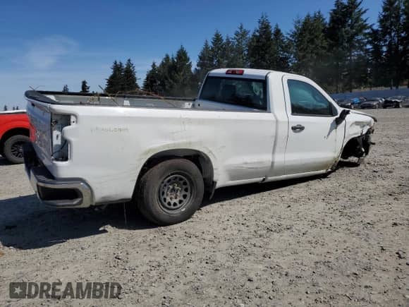 2022 Chevrolet Silverado 1500 Work Truck z VIN 3GCNWAED0NG178354, wystawiony jako Copart lot #53003255 z przebiegiem 21 068 mil mil oraz Czysty tytuł • Clean title. Historia ofert i sprzedaży dostępna na DreamBid. Obrazek 3.