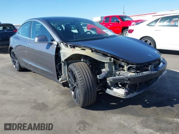 ✅ 2020 Tesla Model 3 Performance • VIN: 5YJ3E1EC1LF602905 • Лот: 43505815. Опубликован ранее на IAAI с пробегом 57 119 миль. Бесплатный доступ к архиву аукционных продаж из США и подробный отчёт об истории автомобиля на DreamBid. Изображение 1.