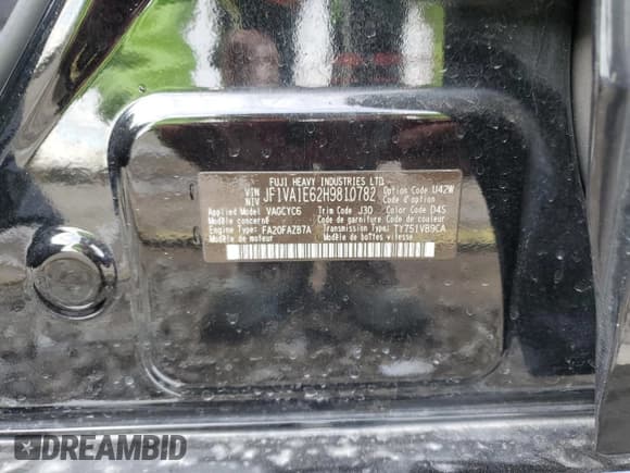 ✅ 2017 Subaru WRX Premium • VIN: JF1VA1E62H9810782 • Lot: 86990555. Wystawiony na Copart z przebiegiem 94 347 mil. Bezpłatny archiwum sprzedaży aukcyjnych z USA i szczegółowy raport historii pojazdu na DreamBid. Zdjęcie 12.