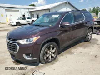 2019 Chevrolet Traverse LT z VIN 1GNERHKW5KJ147043, wystawiony jako Copart lot #62387495 z przebiegiem 111 427 mil mil oraz Szkoda całkowita • Salvage title. Historia ofert i sprzedaży dostępna na DreamBid. Obrazek 1.