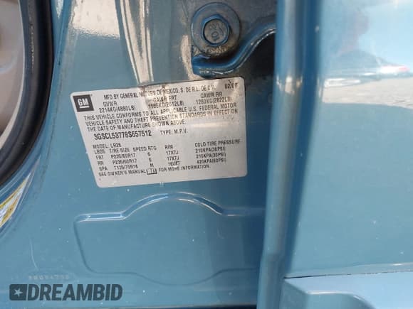 ✅ 2008 Saturn VUE XR • VIN: 3GSCL53778S657512 • Lot: 43715677. Listed on IAAI with 178,156 mi. Free auction sales archive from the USA and detailed vehicle history report at DreamBid. Image 9.