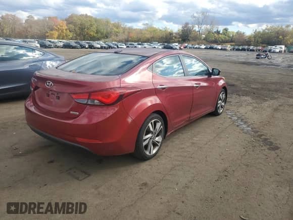 2016 Hyundai Elantra SE with VIN 5NPDH4AE9GH765023, listed as a Copart auction lot 89693915 with 95,505 mi miles and Salvage title. Bid and sale history available at DreamBid. Image 3.