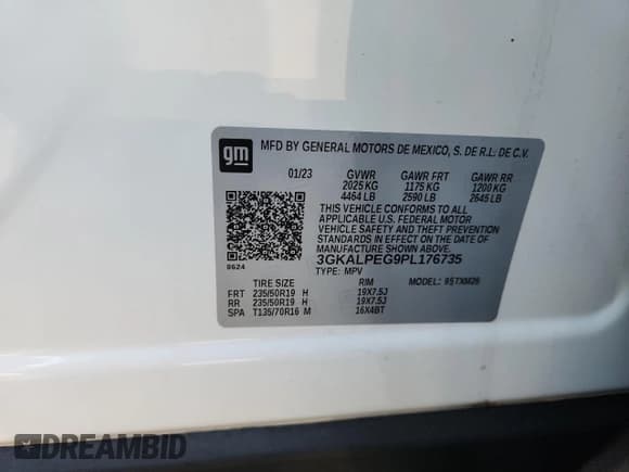 ✅ 2023 GMC Terrain SLT • VIN: 3GKALPEG9PL176735 • Lot: 80951645. Wystawiony na Copart z przebiegiem 84 890 mil. Bezpłatny archiwum sprzedaży aukcyjnych z USA i szczegółowy raport historii pojazdu na DreamBid. Zdjęcie 13.