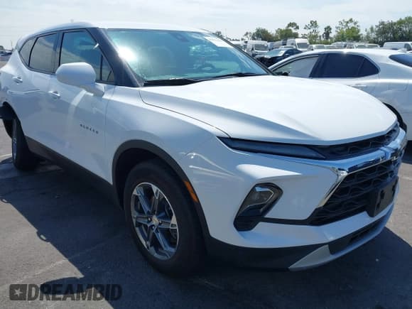 ✅ 2023 Chevrolet Blazer LT • VIN: 3GNKBCR47PS157805 • Lot: 43071504. Listed on IAAI with 22,207 mi. Free auction sales archive from the USA and detailed vehicle history report at DreamBid. Image 1.