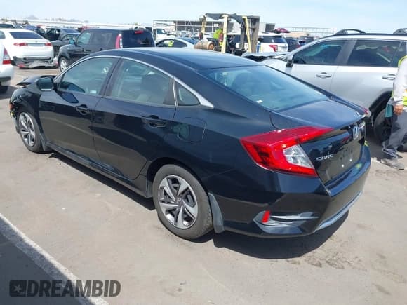 ✅ 2020 Honda Civic LX • VIN: 19XFC2F63LE210936 • Lot: 42163809. Listed on IAAI with 89,955 mi. Free auction sales archive from the USA and detailed vehicle history report at DreamBid. Image 3.