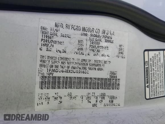 ✅ 2002 Ford Explorer Eddie Bauer • VIN: 1FMDU64EX2UB59632 • Lot: 42381959. Wystawiony na IAAI z przebiegiem 326 198 mil. Bezpłatny archiwum sprzedaży aukcyjnych z USA i szczegółowy raport historii pojazdu na DreamBid. Zdjęcie 9.