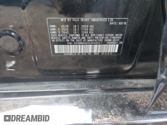 ✅ 2016 Subaru Legacy 2.5i • VIN: 4S3BNAA65G3046631 • Лот: 91199615. Опубликован ранее на Copart с пробегом 129 515 миль. Бесплатный доступ к архиву аукционных продаж из США и подробный отчёт об истории автомобиля на DreamBid. Изображение 12.