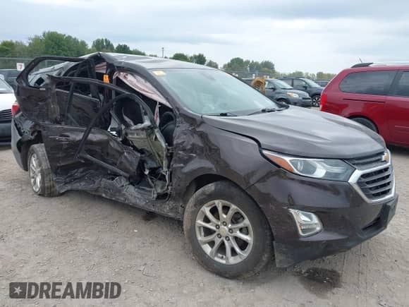 2020 Chevrolet Equinox LT with VIN 2GNAXUEV2L6207908, listed as a IAAI auction lot 43266977 with 105,014 mi miles and . Bid and sale history available at DreamBid. Image 1.