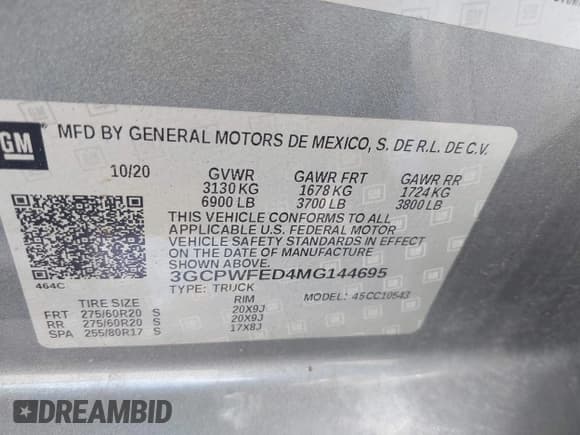 ✅ 2021 Chevrolet Silverado 1500 High Country • VIN: 3GCPWFED4MG144695 • Lot: 42880446. Wystawiony na IAAI z przebiegiem 14 271 mil. Bezpłatny archiwum sprzedaży aukcyjnych z USA i szczegółowy raport historii pojazdu na DreamBid. Zdjęcie 9.