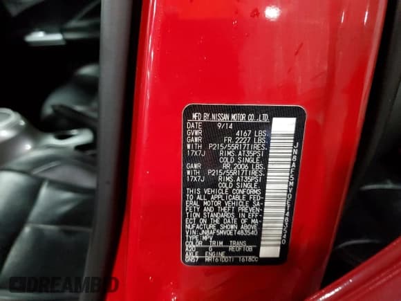 ✅ 2014 Nissan Juke SL • VIN: JN8AF5MV0ET483540 • Lot: 83787945. Listed on Copart with 152,919 mi. Free auction sales archive from the USA and detailed vehicle history report at DreamBid. Image 14.