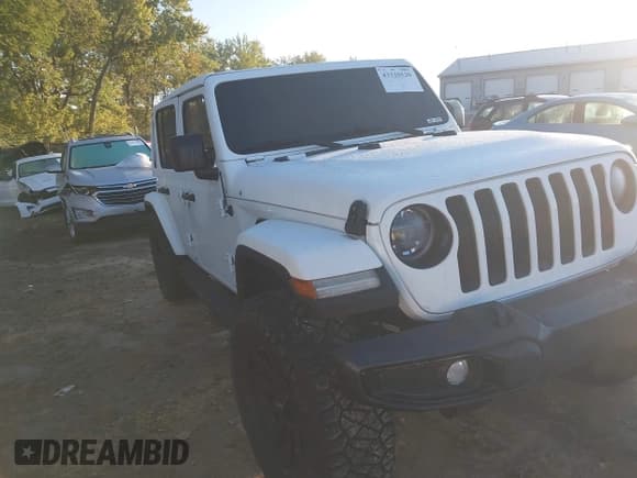 ✅ 2021 Jeep Wrangler Unlimited Sahara • VIN: 1C4HJXEG3MW782859 • Lot: 43320520. Listed on IAAI with 75,169 mi. Free auction sales archive from the USA and detailed vehicle history report at DreamBid. Image 1.