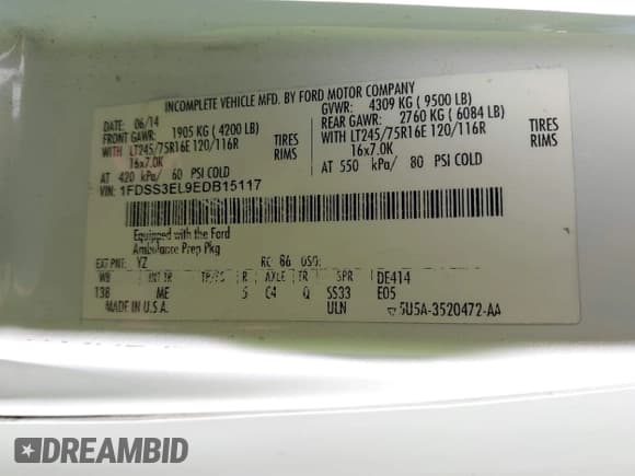 ✅ 2014 Ford Econoline Cargo Commercial • VIN: 1FDSS3EL9EDB15117 • Лот: 41814530. Опубликован ранее на IAAI с пробегом 415 461 миль. Бесплатный доступ к архиву аукционных продаж из США и подробный отчёт об истории автомобиля на DreamBid. Изображение 9.