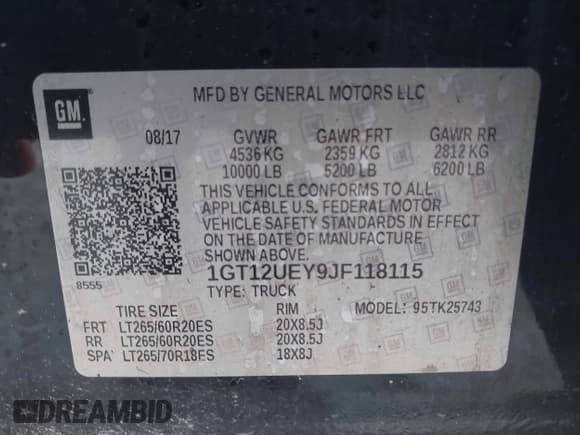 ✅ 2018 GMC Sierra 2500HD Denali • VIN: 1GT12UEY9JF118115 • Лот: 41193403. Опубликован ранее на IAAI с пробегом Не указан. Бесплатный доступ к архиву аукционных продаж из США и подробный отчёт об истории автомобиля на DreamBid. Изображение 9.