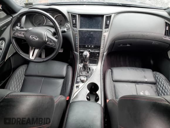 ✅ 2021 Infiniti Q50 Red Sport 400 • VIN: JN1FV7DR0MM881085 • Lot: 57119595. Listed on Copart with 53,962 mi. Free auction sales archive from the USA and detailed vehicle history report at DreamBid. Image 8.