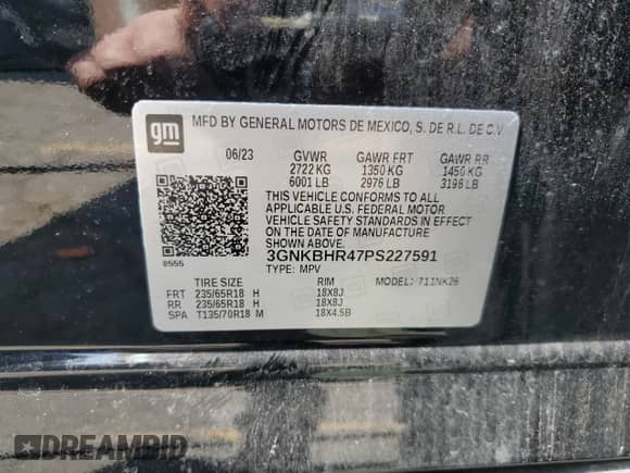 2023 Chevrolet Blazer LT z VIN 3GNKBHR47PS227591, wystawiony jako Copart lot #61608695 z przebiegiem 27 702 mil mil oraz Szkoda całkowita • Salvage title. Historia ofert i sprzedaży dostępna na DreamBid. Obrazek 13.