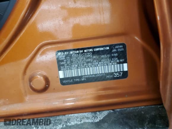 ✅ 2020 Mitsubishi Outlander ES • VIN: JA4AR3AU6LU025117 • Lot: 44847095. Listed on Copart with 77,919 mi. Free auction sales archive from the USA and detailed vehicle history report at DreamBid. Image 15.