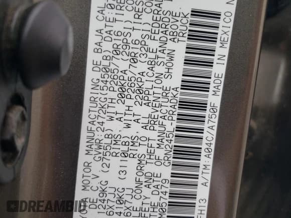 ✅ 2011 Toyota Tacoma • VIN: 3TMLU4EN1BM057479 • Lot: 85938495. Listed on Copart with 86,574 mi. Free auction sales archive from the USA and detailed vehicle history report at DreamBid. Image 12.