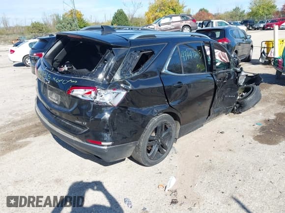 ✅ 2020 Chevrolet Equinox LT • VIN: 2GNAXVEX2L6140539 • Lot: 43447215. Listed on IAAI with 125,058 mi. Free auction sales archive from the USA and detailed vehicle history report at DreamBid. Image 4.