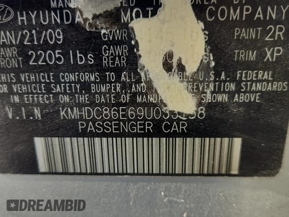 ✅ 2009 Hyundai Elantra Touring • VIN: KMHDC86E69U033158 • Lot: 82383955. Wystawiony na Copart z przebiegiem 97 775 mil. Bezpłatny archiwum sprzedaży aukcyjnych z USA i szczegółowy raport historii pojazdu na DreamBid. Zdjęcie 12.