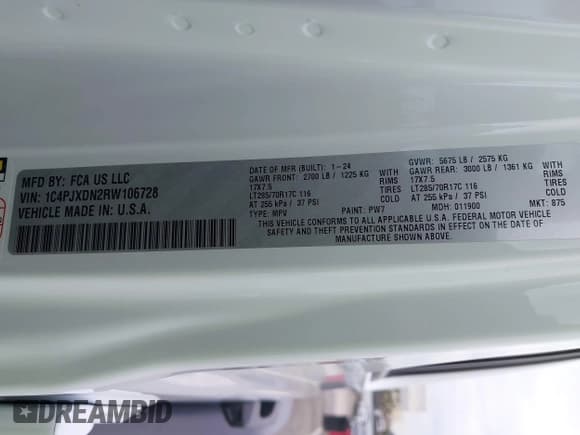 ✅ 2024 Jeep Wrangler Willys • VIN: 1C4PJXDN2RW106728 • Lot: 43692998. Listed on IAAI with 19,721 mi. Free auction sales archive from the USA and detailed vehicle history report at DreamBid. Image 9.