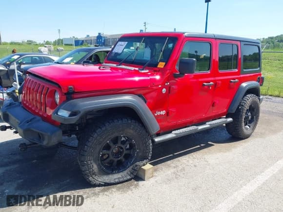 ✅ 2018 Jeep Wrangler Unlimited Sport S • VIN: 1C4HJXDGXJW168940 • Lot: 42200607. Listed on IAAI with 60,308 mi. Free auction sales archive from the USA and detailed vehicle history report at DreamBid. Image 2.