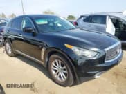 ✅ 2017 Infiniti QX70 • VIN: JN8CS1MU4HM141334 • Lot: 43623202. Listed on IAAI with 117,054 mi. Free auction sales archive from the USA and detailed vehicle history report at DreamBid. Image 1.
