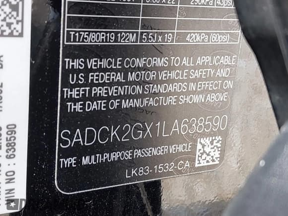 ✅ 2020 Jaguar F-Pace 30t Prestige • VIN: SADCK2GX1LA638590 • Лот: 42187351. Опубликован ранее на IAAI с пробегом 88 647 миль. Бесплатный доступ к архиву аукционных продаж из США и подробный отчёт об истории автомобиля на DreamBid. Изображение 9.