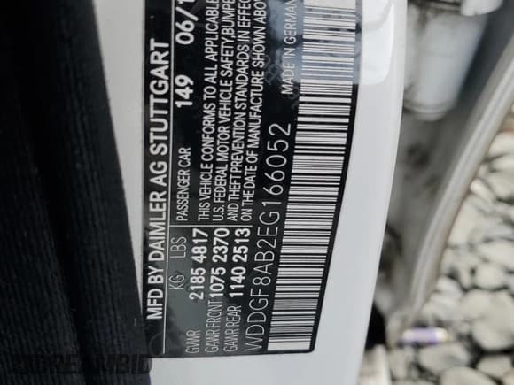 ✅ 2014 Mercedes-Benz C 300 Sport • VIN: WDDGF8AB2EG166052 • Lot: 86800205. Listed on Copart with 164,974 mi. Free auction sales archive from the USA and detailed vehicle history report at DreamBid. Image 12.