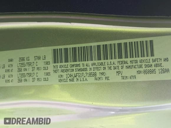 ✅ 2015 Jeep Wrangler Unlimited Rubicon Hard Rock • VIN: 1C4HJWFG1FL718588 • Lot: 42662414. Listed on IAAI with 84,087 mi. Free auction sales archive from the USA and detailed vehicle history report at DreamBid. Image 9.