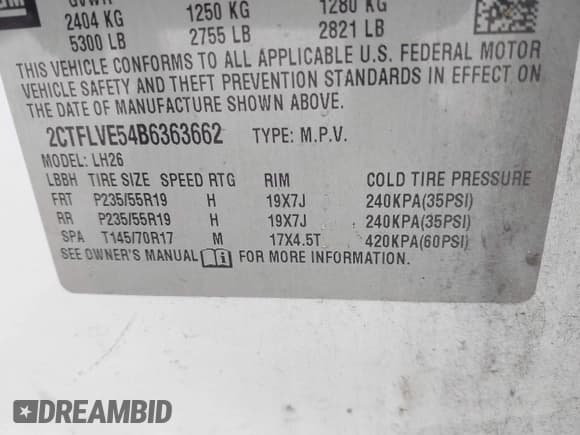 ✅ 2011 GMC Terrain SLT-1 • VIN: 2CTFLVE54B6363662 • Лот: 42765889. Опубликован ранее на IAAI с пробегом 127 465 миль. Бесплатный доступ к архиву аукционных продаж из США и подробный отчёт об истории автомобиля на DreamBid. Изображение 9.