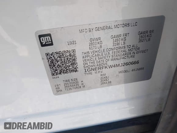 ✅ 2021 Chevrolet Traverse LS • VIN: 1GNERFKW4MJ260666 • Lot: 42884591. Listed on IAAI with 119,163 mi. Free auction sales archive from the USA and detailed vehicle history report at DreamBid. Image 9.