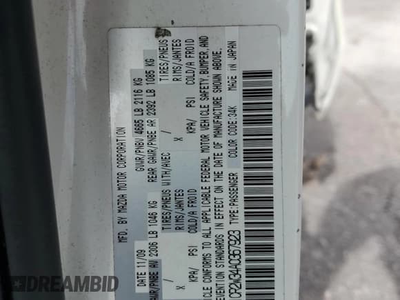 ✅ 2010 Mazda 5 Touring • VIN: JM1CR2W34A0367923 • Lot: 80207665. Wystawiony na Copart z przebiegiem 205 874 mil. Bezpłatny archiwum sprzedaży aukcyjnych z USA i szczegółowy raport historii pojazdu na DreamBid. Zdjęcie 13.