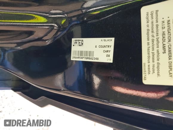 ✅ 2008 Chrysler Town & Country Touring • VIN: 2A8HR54P78R682348 • Lot: 43815036. Wystawiony na IAAI z przebiegiem 144 677 mil. Bezpłatny archiwum sprzedaży aukcyjnych z USA i szczegółowy raport historii pojazdu na DreamBid. Zdjęcie 9.