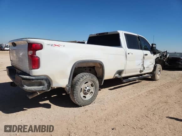2024 Chevrolet Silverado 2500HD Work Truck with VIN 1GC4YLE75RF256145, listed as a Copart auction lot 85880485 with 56,416 mi miles and Salvage title. Bid and sale history available at DreamBid. Image 3.