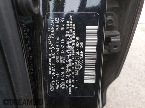 ✅ 2016 Hyundai Accent Sport • VIN: KMHCU5AE1GU239306 • Лот: 58893865. Опубликован ранее на Copart с пробегом 126 315 миль. Бесплатный доступ к архиву аукционных продаж из США и подробный отчёт об истории автомобиля на DreamBid. Изображение 12.