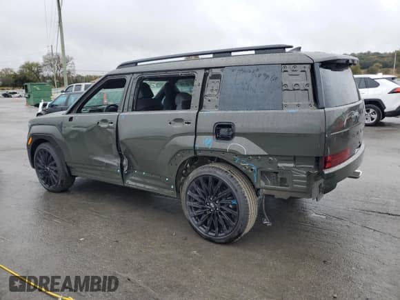 2025 Hyundai Santa Fe Calligraphy with VIN 5NMP54GL1SH149723, listed as a Copart auction lot 90333465 with 15 mi miles and Salvage title. Bid and sale history available at DreamBid. Image 2.