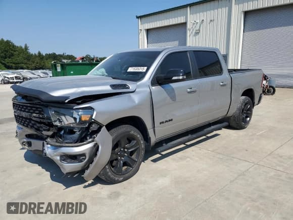 ✅ 2022 Ram 1500 Big Horn • VIN: 1C6RREFT6NN275384 • Лот: 71535315. Опубликован ранее на Copart с пробегом 37 814 миль. Бесплатный доступ к архиву аукционных продаж из США и подробный отчёт об истории автомобиля на DreamBid. Изображение 1.