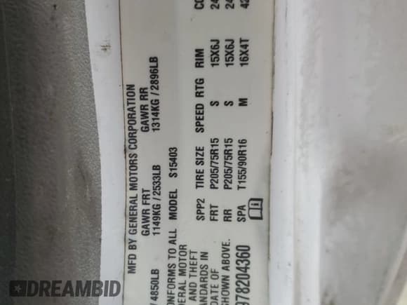 ✅ 2007 Chevrolet Colorado Work Truck • VIN: 1GCCS14E978204360 • Лот: 81103485. Опубликован ранее на Copart с пробегом Не указан. Бесплатный доступ к архиву аукционных продаж из США и подробный отчёт об истории автомобиля на DreamBid. Изображение 13.