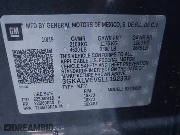 ✅ 2020 GMC Terrain SLT • VIN: 3GKALVEV5LL192332 • Лот: 43584462. Опубликован ранее на IAAI с пробегом 113 916 миль. Бесплатный доступ к архиву аукционных продаж из США и подробный отчёт об истории автомобиля на DreamBid. Изображение 9.