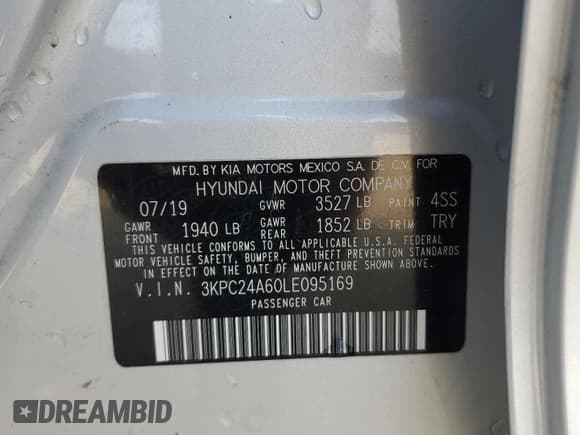 ✅ 2020 Hyundai Accent SE • VIN: 3KPC24A60LE095169 • Лот: 45513075. Опубликован ранее на Copart с пробегом 111 688 миль. Бесплатный доступ к архиву аукционных продаж из США и подробный отчёт об истории автомобиля на DreamBid. Изображение 12.