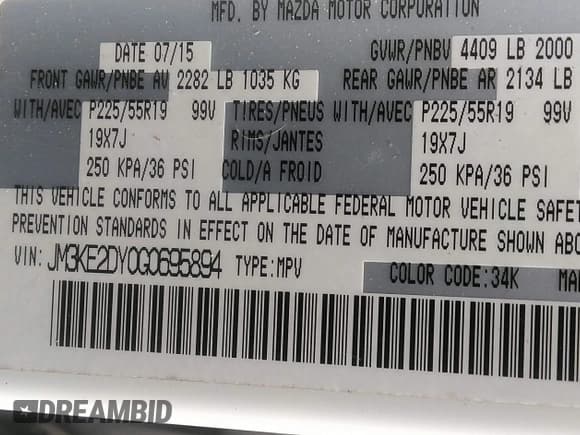 ✅ 2016 Mazda CX-5 Grand Touring • VIN: JM3KE2DY0G0695894 • Lot: 43441374. Wystawiony na IAAI z przebiegiem 112 838 mil. Bezpłatny archiwum sprzedaży aukcyjnych z USA i szczegółowy raport historii pojazdu na DreamBid. Zdjęcie 9.