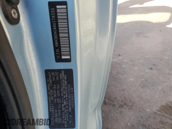 ✅ 2010 Hyundai Accent GS • VIN: KMHCM3AC4AU174333 • Лот: 54440125. Опубликован ранее на Copart с пробегом 63 312 миль. Бесплатный доступ к архиву аукционных продаж из США и подробный отчёт об истории автомобиля на DreamBid. Изображение 12.