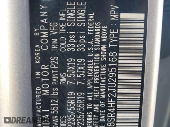 2018 Hyundai Santa Fe SE Ultimate z VIN KM8SR4HF2JU295168, wystawiony jako Copart lot #82964954 z przebiegiem 55 572 mil mil oraz Szkoda całkowita • Salvage title. Historia ofert i sprzedaży dostępna na DreamBid. Obrazek 13.